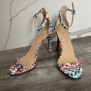 Joe’s floral strappy heels